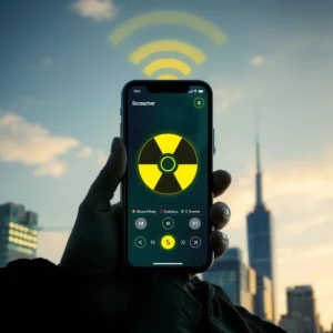 Artistic representation for Scosche unveils groundbreaking radiation detector for iphone: innovation alert in toronto