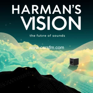 Artistic representation for Harman's vision: the future of sound reimagined title