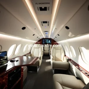 Artistic representation for PS Engineering Digital Audio System Installed In Falcon 2000