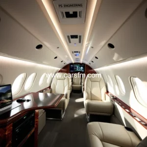 Artistic representation for PS Engineering Digital Audio System Installed In Falcon 2000