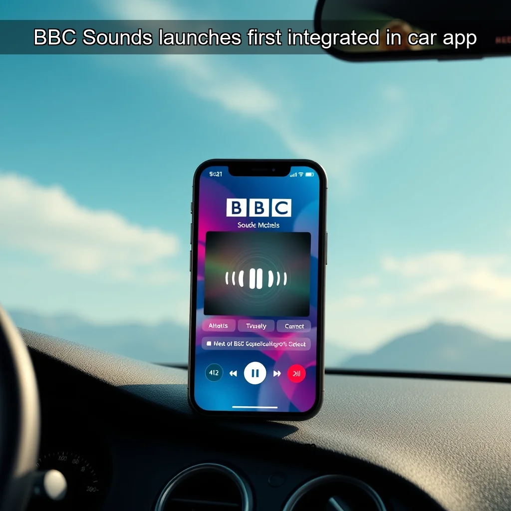 Artistic representation for BBC Sounds launches first integrated in car app