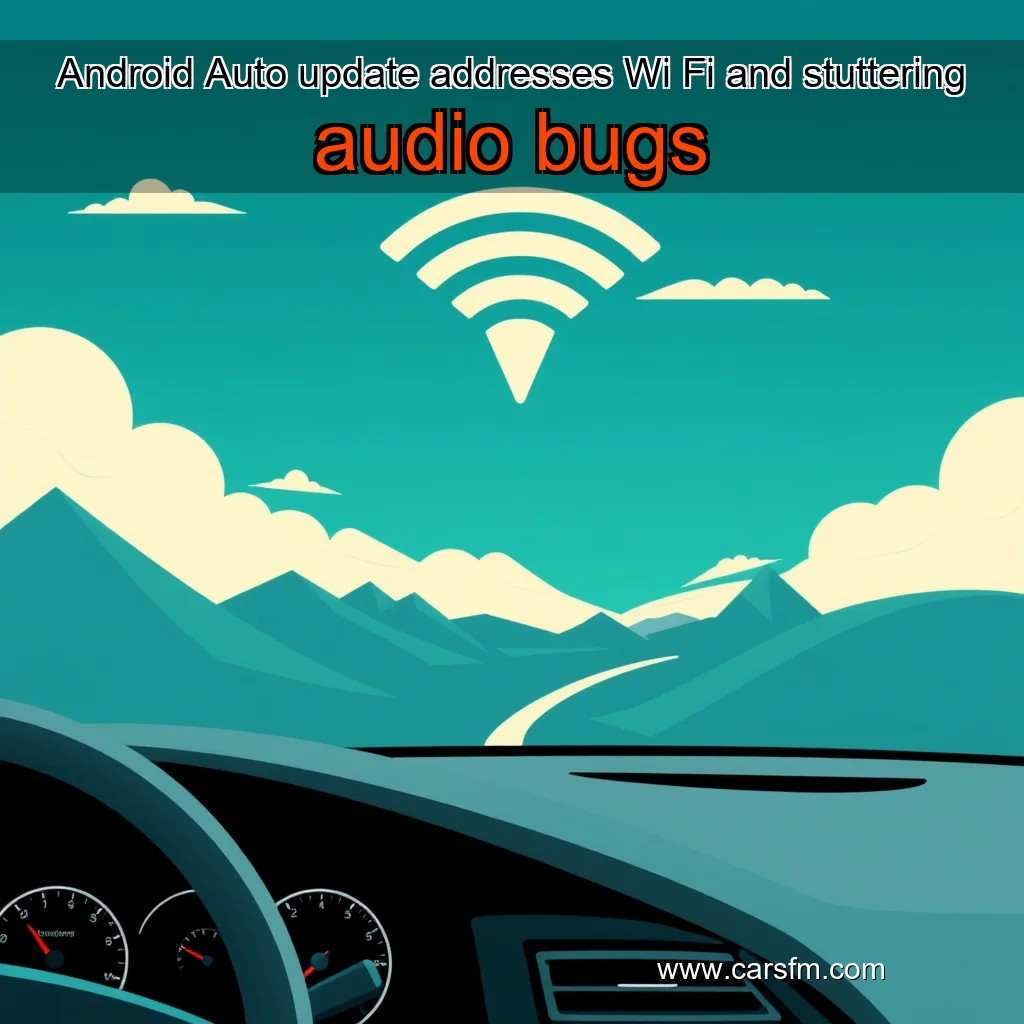 Artistic representation for Android Auto update addresses Wi Fi and stuttering audio bugs