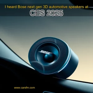 Artistic representation for I heard Bose next gen 3D automotive speakers at CES 2025