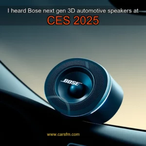 Artistic representation for I heard Bose next gen 3D automotive speakers at CES 2025