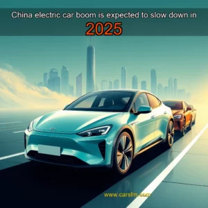 Artistic representation for China electric car boom is expected to slow down in 2025