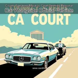 Artistic representation for County Speakers Move to Court Seeking Personal Car Alongside Official Vehicle