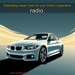 Artistic representation for Estimating repair costs for your bmw's inoperative radio.