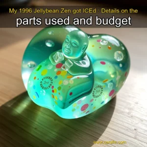 Artistic representation for My 1996 Jellybean Zen got ICEd : Details on the parts used and budget