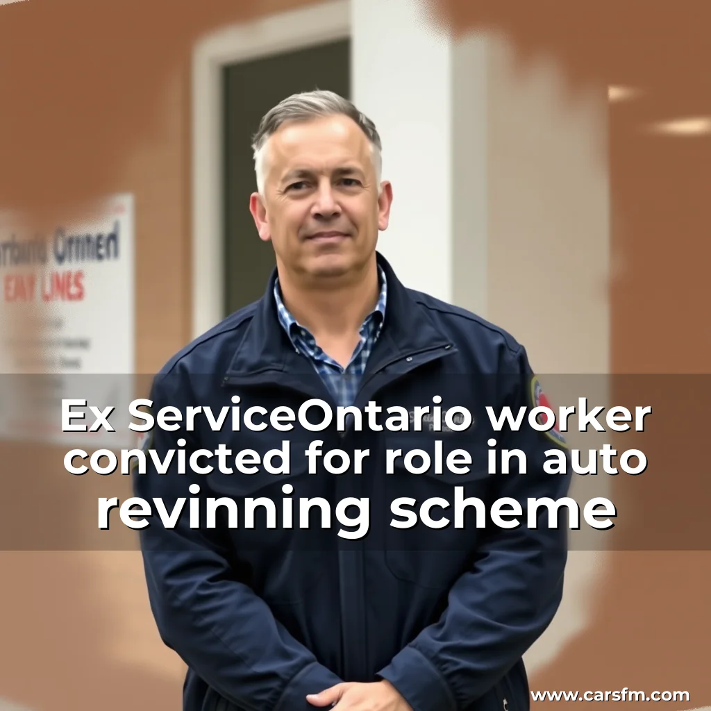 Artistic representation for Ex ServiceOntario worker convicted for role in auto revinning scheme