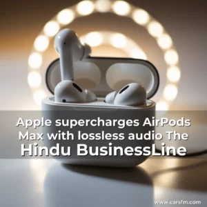 Artistic representation for Apple supercharges AirPods Max with lossless audio The Hindu BusinessLine