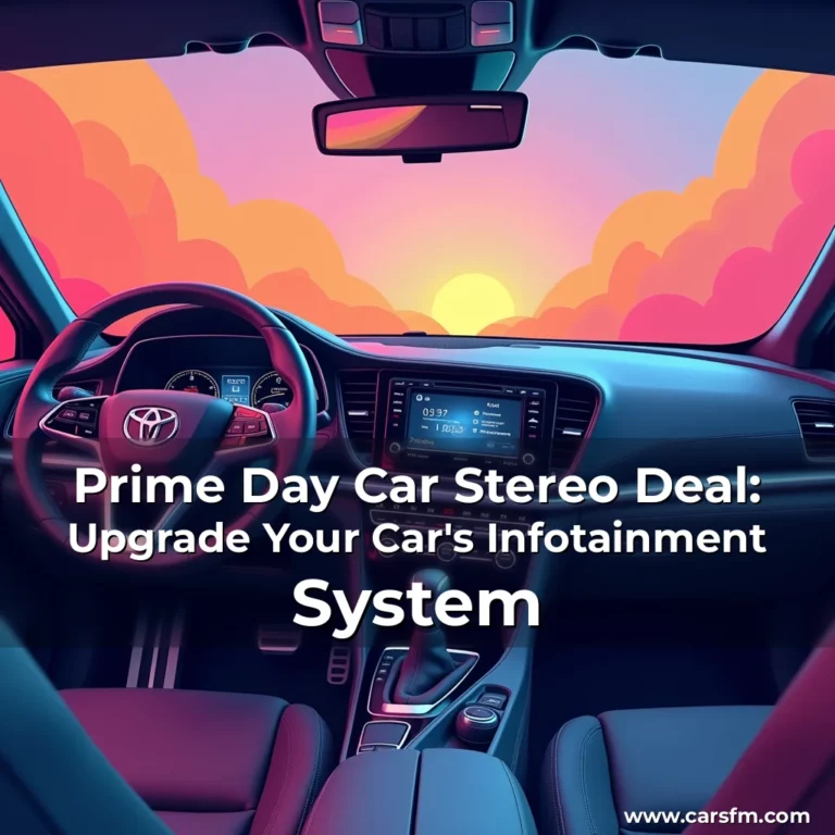 Artistic representation for Prime Day Car Stereo Deal: Upgrade Your Car's Infotainment System