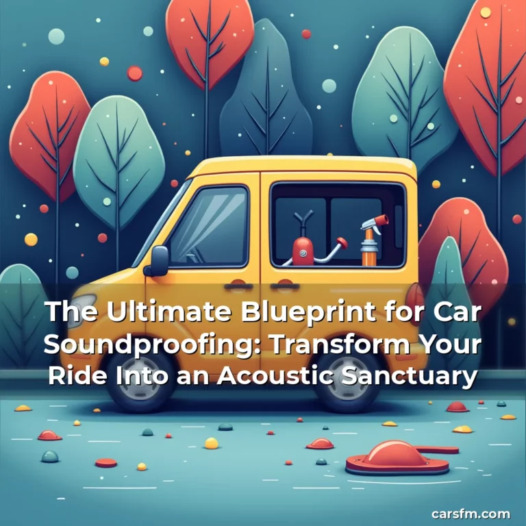 Artistic representation for The Ultimate Blueprint for Car Soundproofing: Transform Your Ride Into an Acoustic Sanctuary