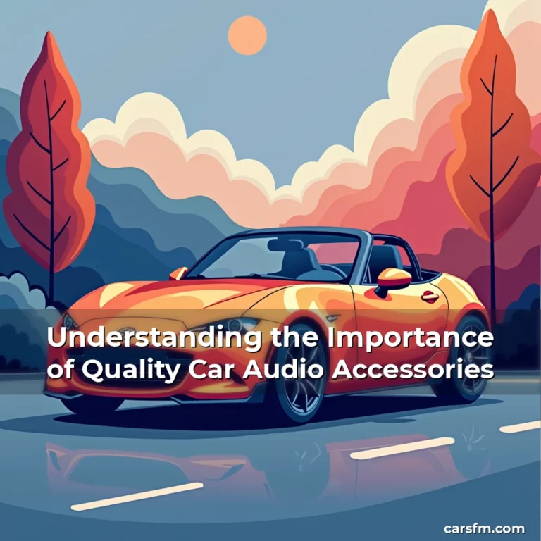 Artistic representation for Understanding the Importance of Quality Car Audio Accessories