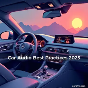 Artistic representation for Car Audio Best Practices 2025