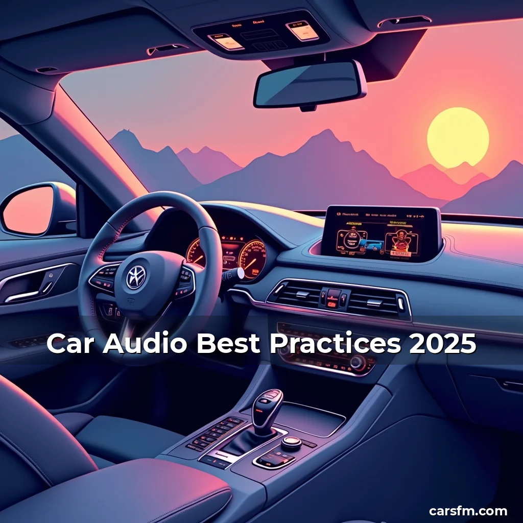 Artistic representation for Car Audio Best Practices 2025